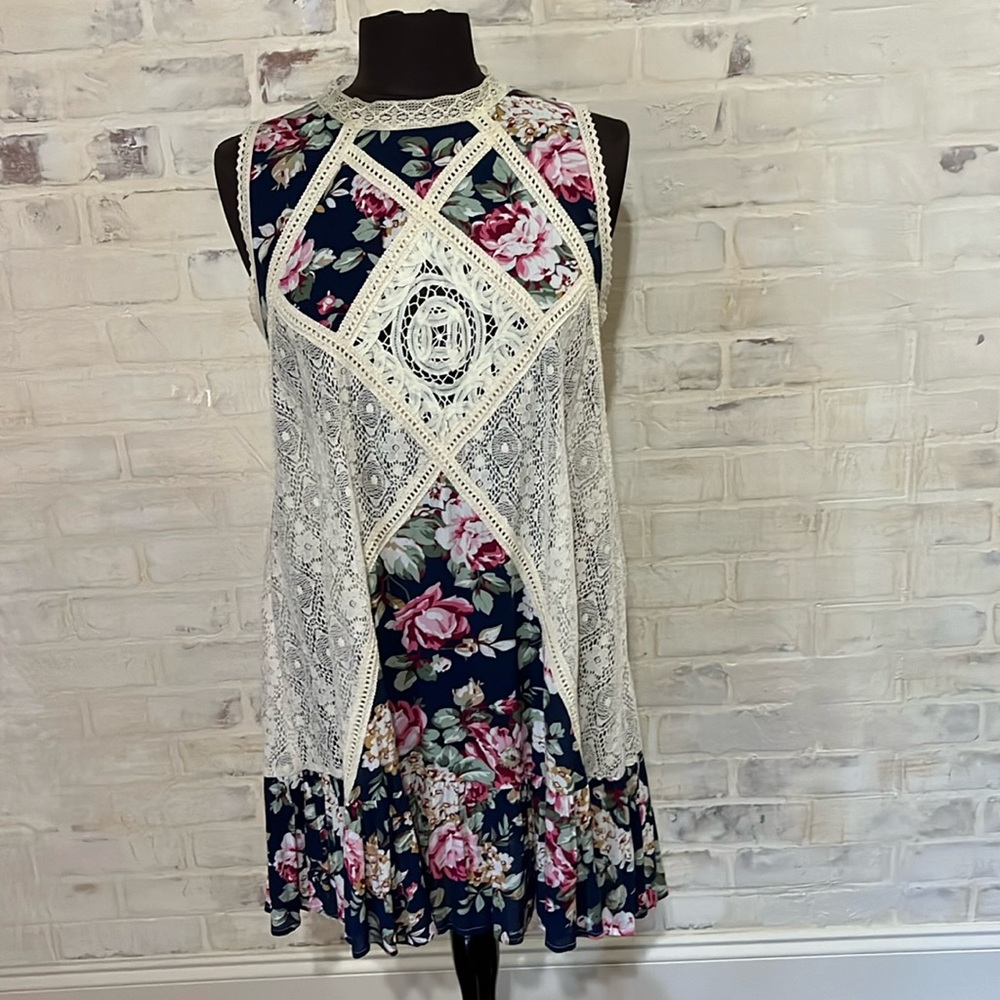 Umgee Lacy Long Tunic or Short Dress SzLG